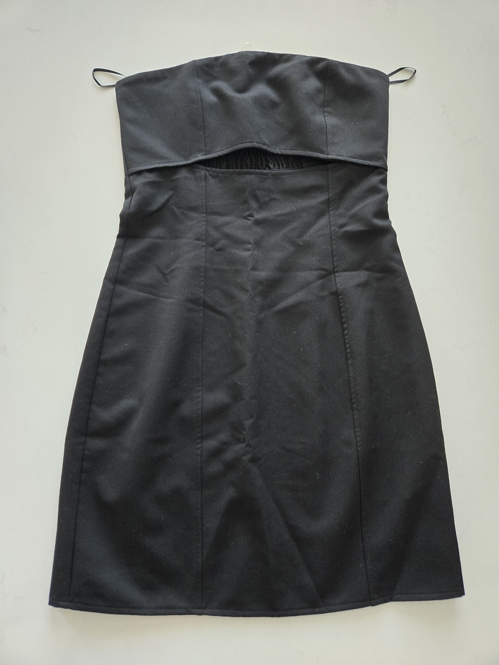 Zara Black Strapless Cutout Sheath Dress